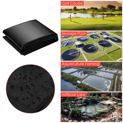 MERXENG 10x15 Ft Pond Liner, 45 Mil Thickness, Pliable & Durable Epdm Material, Easy Cutting & Uv Resistant, for Fish or Koi, Features, Waterfall Base, Fountains and Water Gardens