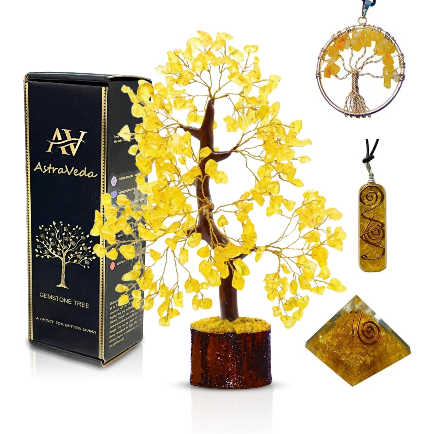 AstraVeda Citrine Tree, Crystal Tree of Life, Feng Shui, Healing Trees, Gemstones, Crystal Gifts, Healing Stones, Spiritual Gifts