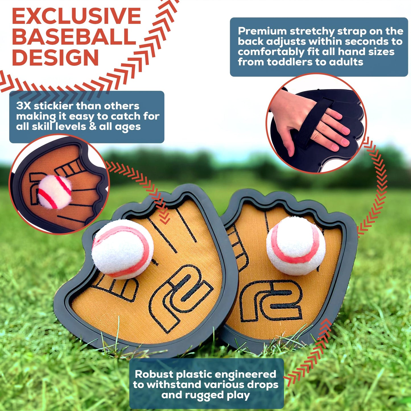 Toss and Catch Ball Set: Fun Ball and Catch Game - Best Baseball Gifts for Boys & Girls - Toys for 2 3 4 Year Old Boys - Toddler Boy Toys & Gift Idea for 9 8 7 6 5 4 3 + Year Old Boy Birthday Gift