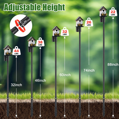 Bird House Poles for Outdoors, Heavy Duty 75 Inch Birdhouse Stand Stake 1 Inch Diameter Metal Bird Mounting Pole for Yard Garden