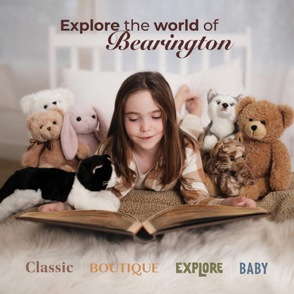 Bearington Lil' Socks Cat Stuffed Animal - 8" Realistic Cat Plush Toy - Soft Gray Striped Plush Cats with Lifelike Details for Kids, Toddlers, and Kitten Lovers - Adorable Gift for Kids