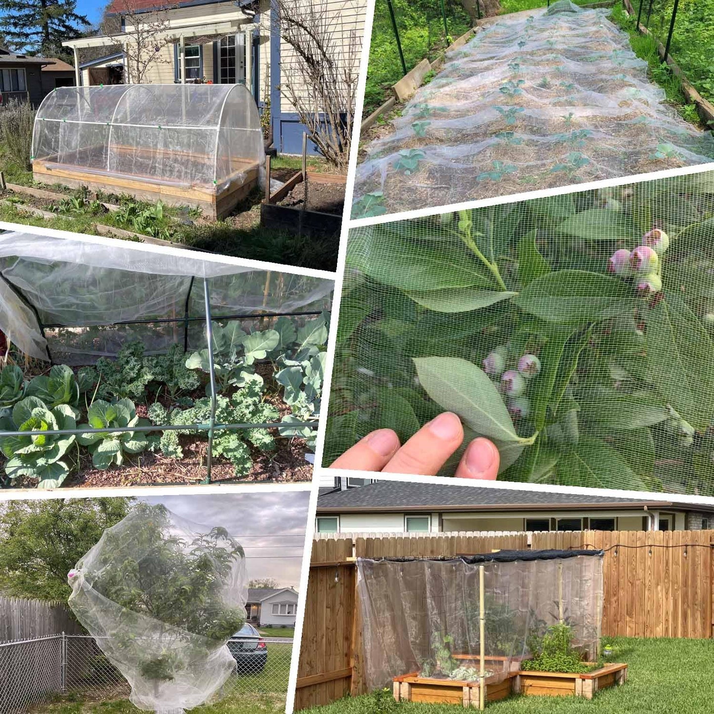 KLEWEE Thicker Garden Netting for Raised Beds, 10 x 33 FT Ultra Fine Garden Mesh Netting Barrier Screen Protection Netting for Vegetable Plants Fruits Flowers Crops Row Covers