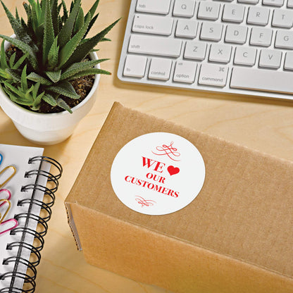 Avery Round Printable Labels, 2.5" Diameter, Matte White, Sure Feed Technology, Laser & Inkjet Compatible, 300 Blank Labels Total, Great for Branding, Packages, School Supplies, and More (5294)