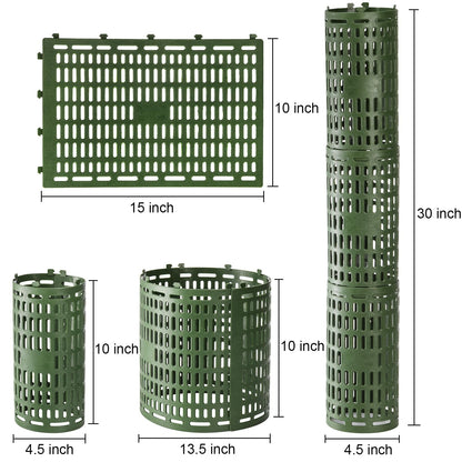 Bekith 16 Pack Tree Trunk Protector, Plant Guard Protectors with Zip Ties, Garden Protection Tree Wraps Cages for Damaged Bark, Extendable Shrub Protectors from Trimmers, Mowers & Sun Scald