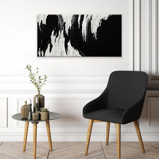 TAIJXAGSG Black And White Abstract Wall Art Small Size Prints Paintings Modern Minimalist Abstract Wall Decor Canvas Art Wall Decor Painting For Bedroom Office Artwork 20" X 40"