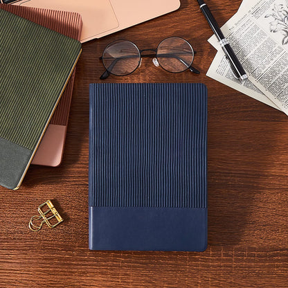 TSFPapier Lined Journal Notebook for Work College Ruled Note Book 5.79"x8.27"A5 PU Leather Daily Journaling 216 Pages for Women Men Writing Home School Supplies Business (Dark Green)