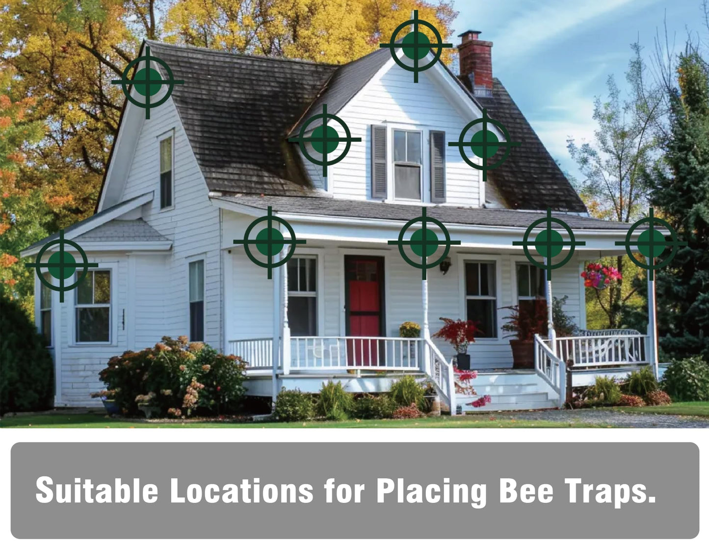Carpenter Bee Trap for Outside - Pentroof Style Nature Hanging Wood Carpenter Bee Traps Outdoor - Best Bee Trap - Insect Traps with Removable Vault (1 Pack)