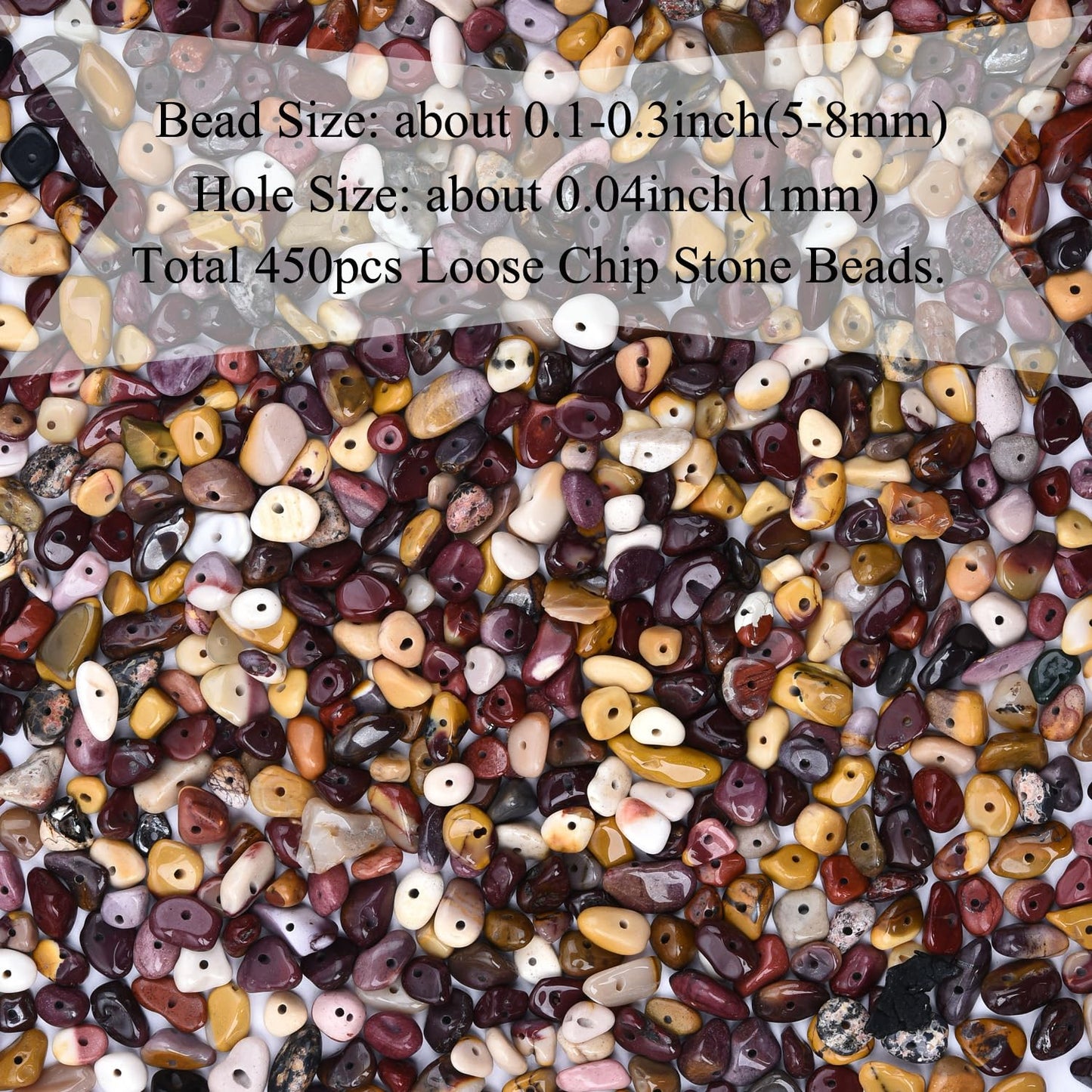 Natural Chip Stone Beads 450pcs Mookaite Jasper Chips 5-8mm Genuine Real Irregular Healing Crystal Rocks Hole Drilled DIY Loose Gemstone Beads for Jewelry Making Bracelet Earrings Necklace Crafting