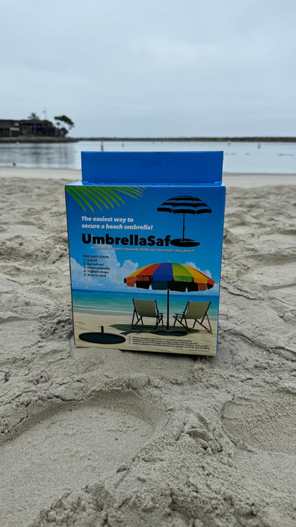 UmbrellaSafe Beach Umbrella Anchor, No Digging, No Tools, No Hassle
