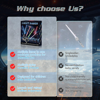 FlashyU 4 Pack Light Up Sabers for Kids Toddlers, Dueling Light Up Sword Toy for Boys, Space War Party Cosplay Xmas Birthday Gifts for Teen Men Age 4 5 6 7 8 9 10+
