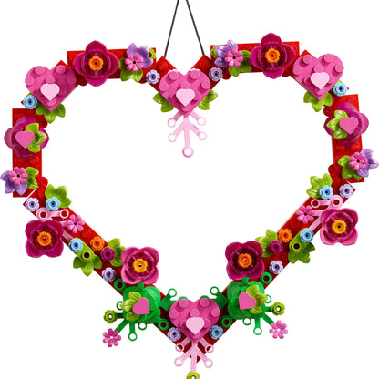 LEGO Heart Ornament Building Toy Set - Fun Arts and Crafts Idea for Girls and Boys, Ages 9+ - Display on The Wall as Home Decoration - Gifts for Kids - 40638