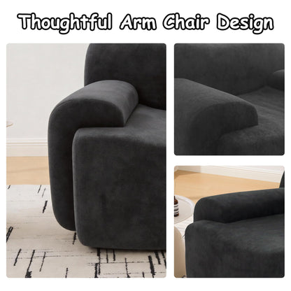 FASADI Oversized Accent Chair - 42" Boneless Chenille Single Sofa Chair for Living Room, Cloud Armchair Foam & Spring Couch for Living Room, Bedroom, Office. Reading, No Assembly