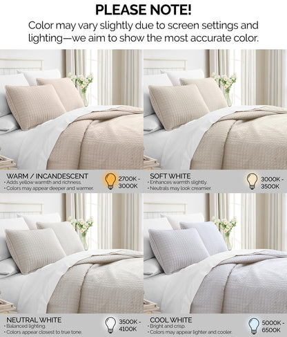 Southshore Fine Living, Inc. King Quilt Bedding Set, Quilted Coverlet Bed Spread for California Kings, Luxury Bedding King Size Quilt Bedding Set, Lightweight Quilted Bedspread w/Shams, Natural Beige