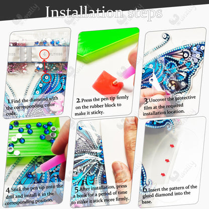 Yunzlly Stand Up Diamond Art Painting Kit, Desktop Gem Painting Ornament Kit for Adults, Tabletop Acrylic Diamond Board Painting (4th of July)
