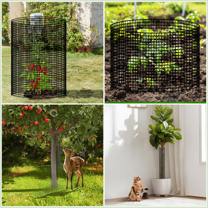 48" Metal Tree Trunk Protector - 6 Pack Mesh Tree Guards Tree Protectors with Zip Ties, Stakes, Gloves, Expandable Tree Trunk Protector Guard, Tree Protectors from Deer, Animals, Mower, Trimmers