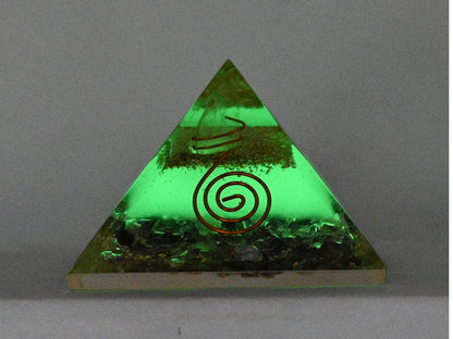 Amazing Gemstone Large Orgone Pyramid | Glow in Dark Sodalite Pyramid Crystal | Orgonite Pyramid | Organ Pyramids Positive Energy Healing