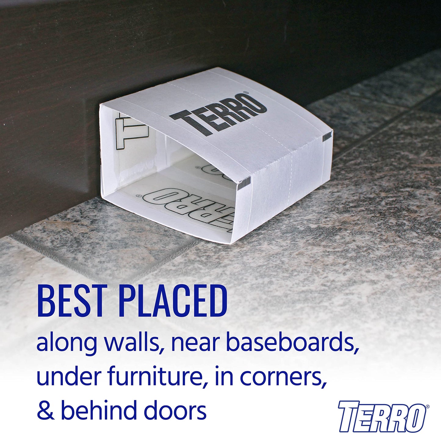 TERRO T3206SR Non-Toxic Indoor Spider, Ant, Cockroach, Centipede, & Insect Traps - Includes 12 Bug Traps Indoor for Homes