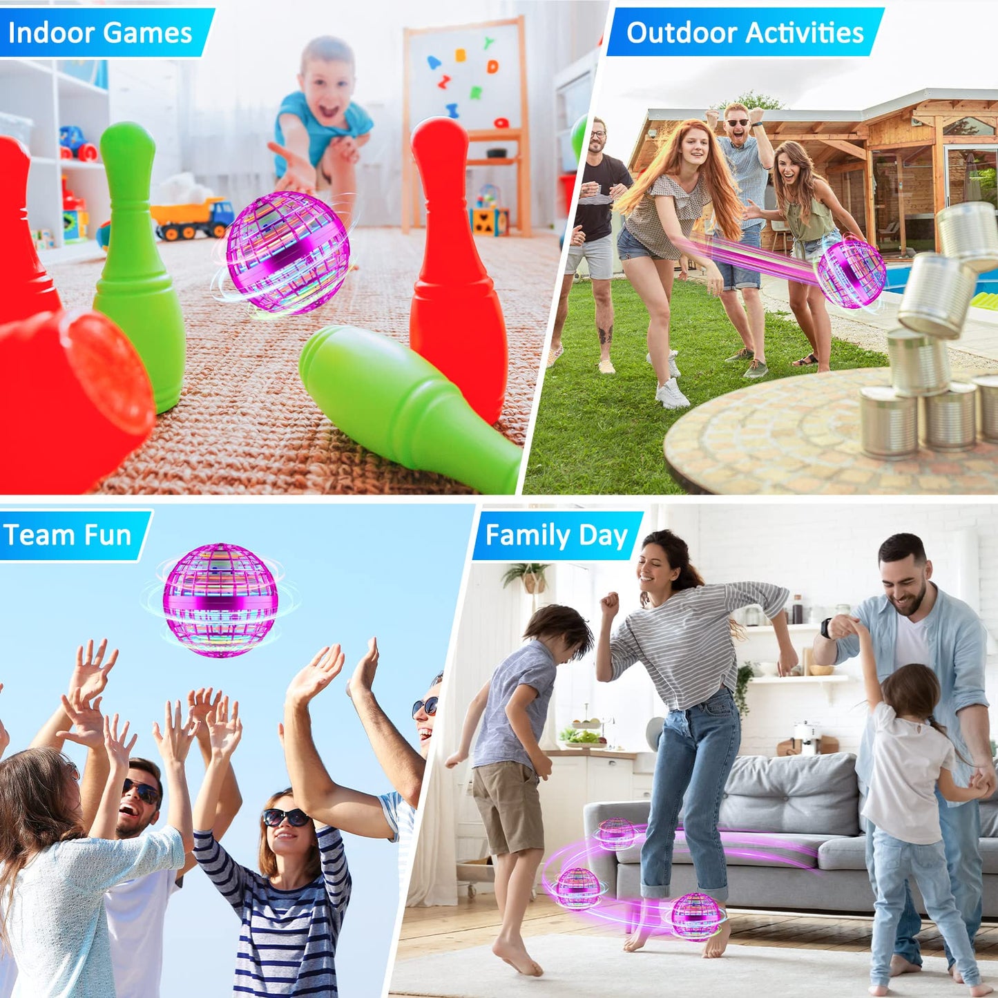 2025 Flying Orb Ball, Boomerang Hover Space Ball Flying Spinner, Orb Drone Orbit, Cool Toys Kids for 6 7 8 9 10+ Year Old Boys Girls Teens, Indoor Outdoor Toys