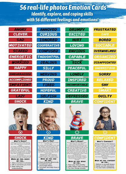 Garybank Social Emotional Learning Activities for Kids, Feelings Connect Game w/56 Emotion Cards, Play Therapy Toys for School Counselors, Social Coping Skills for Children, Teacher Office Must Haves
