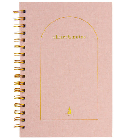 Church Notes Journal - Sermon Notes Christian Notebook - Bible Study Journal Original Linen Hardcover Guilded Notebook for Note Taking, Spiritual Growth - Bible Study Supplies Gift for Women and Men