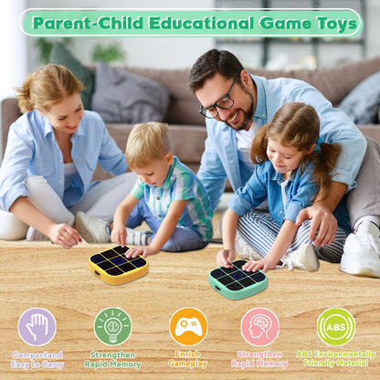 Tic Tac Toe Game, 4-in-1 Electronic Tic Tac Toe Bolt Game with Mute Function, Handheld Puzzle Console Toys for Educational, Portable Travel Games Gifts for Kids and Adults