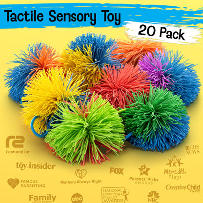 Stringy Balls & Fidget Toys 20 Pack - Fun Sensory Toys for Kids School Classroom - Birthday Gifts Toddler Toys for Boys & Girls - Sensory Bulk Fidget Party Favors 3 4 5 6 7 8 + Year Old Gift Idea