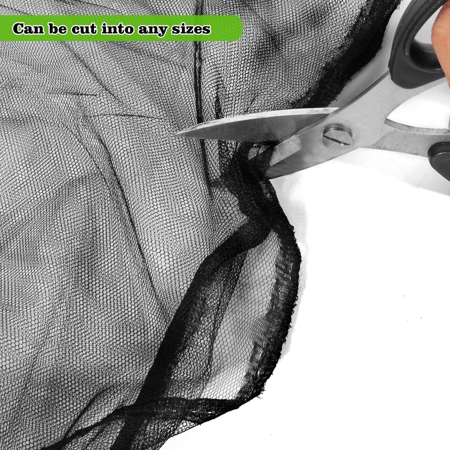 20 x 10 Ft Mosquito Netting for Garden Patio, Breathable Mesh Net for Bird and Insect Protection, Plant Cover for Vegetables, Fruits and Flowers, 3x6m Black