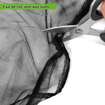 20 x 10 Ft Mosquito Netting for Garden Patio, Breathable Mesh Net for Bird and Insect Protection, Plant Cover for Vegetables, Fruits and Flowers, 3x6m Black