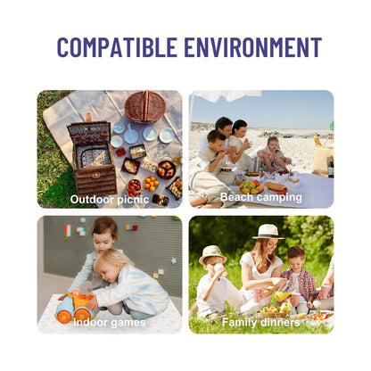UNIFREE Disposable Picnic Mat, Extra Large Picnic Outdoor Blanket,Disposable Tablecloth for Dining, Camping, Indoor and Outdoor,4 Pads