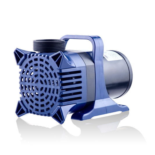 Alpine Corporation 4000 GPH Submersible Pump with 33 Ft Cord for Ponds, Fountains, Waterfalls, and Outdoor Water Features, 306W Quiet Motor, 21 Ft Lift, Multi-Angle Flow, Blue