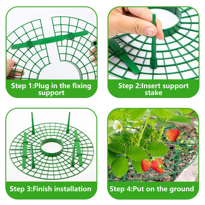 Iceyyyy 5 Pack Strawberry Plant Support - Strawberry Growing Racks with 4 Sturdy Legs - Strawberry Growing Frame Keep Berries Clean