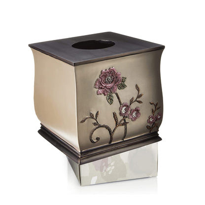 Resin Tissue Box Cover for Modern Home Decor - Minimalist Square Tissue Box Holder for Guest Room, Bedroom, Bathroom, Tabletop & Office - Durable and Aesthetic Tissue Holder, Larrisa