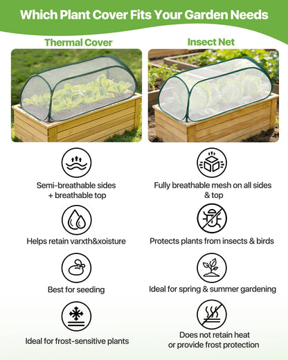 JivaJot Garden Covers for Raised Beds, Plant Greenhouse Cover for Raised Garden Bed, Freeze Protection Humidity Domes for Gardening Germination and Seedling Propagation, Pest Protection