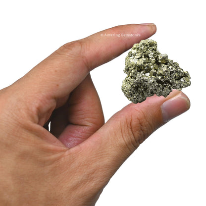 Amazing Gemstone 2 Pieces Pyrite Raw Crystals and Healing Stones, Natural Rocks for Tumbling and DIY Raw Stones and Crystals