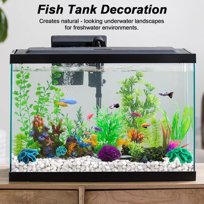 Fish Tank Rocks,Landscaping Pebbles,Decorative Ornamental Pebbles Garden,Landscaping Stones Gravel Filler for Home Decoration Flower Bed Fish Tank Plants Vases Succulents (5 Pounds, White)