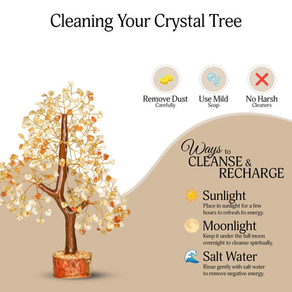 YATSKIA Citrine Crystal Tree of Life - Gemstone Tree - Citrine Crystal Stone Decor - Good Luck Gifts - Home Decor - Crystals Gifts