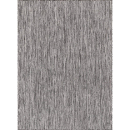 CAMILSON Outdoor Rug 5x7 Modern Area Rugs for Indoor and Outdoor Patios and Porches - Waterproof, Washable, Non-Shedding, Easy-to-Clean Outside Carpet (5 x 7, Solid - Silver Gray)