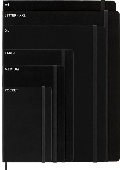 Moleskine Classic Notebook, Extra Large, Plain, Black, Hard Cover (7.5 x 10)