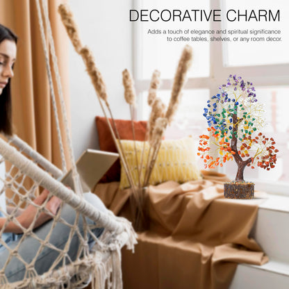 Crocon® Natural Trunk 7 Chakra Crystals Tree of Life, Birthday Gifts for Women, Men & Friends, Crystals & Healing Stones, Home Decor, Men Gift Ideas, House Warming Gifts New Home for Mom & Sister