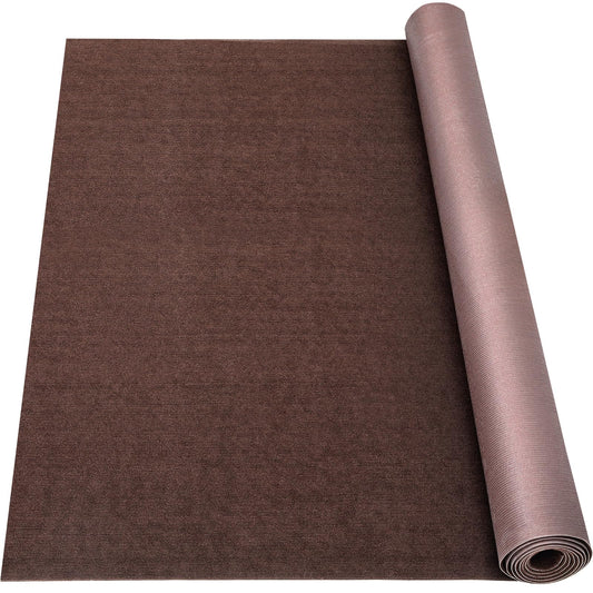 Grefinity Marine Carpet,5 FT x 10 FT Brown Indoor Outdoor Carpet 0.2" Thick Boat Carpet with Water-Proof TPE Backing, Non-Slide Outdoor Marine Carpet Roll for Home, Patio, Porch, Deck