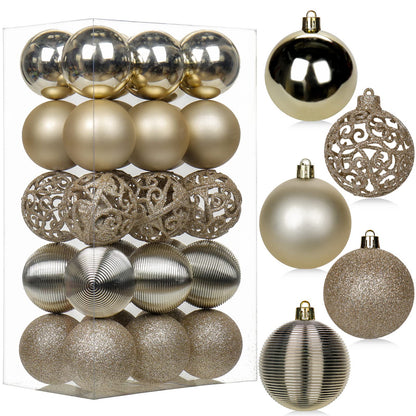 30PCS 2.36" Christmas Ball Ornaments Shatterproof Champagne Christmas Tree Decorations Xmas Tree Balls Halloween Ornaments Décor