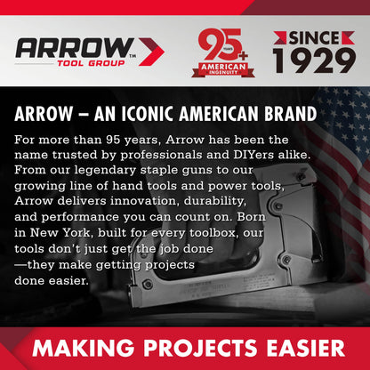 Arrow T50 Heavy Duty Staple Gun Kit, All Chrome Steel Stapler, with 3750 Pieces T50 1/4", 3/8", 1/2" Staples, for Upholstery Professional Projects