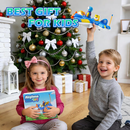 Gaitel Remote Control Airplane for Kids - Birthday Gifts for Boys Toddlers Ages 18+ Months, 2 3 4 5 Year Old, RC Cartoon Aircraft Toy with Lights, Music and Easy Control