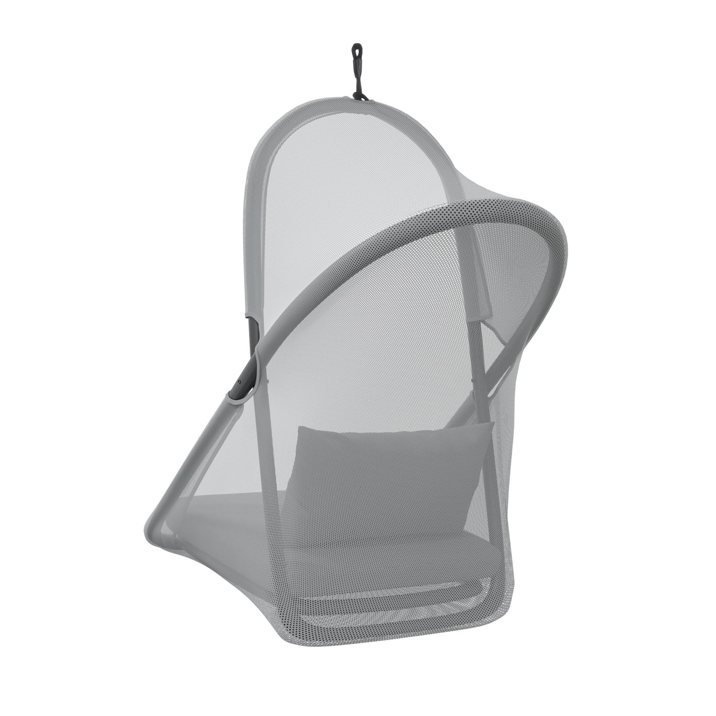 Greemotion Crush Metal Frame Indoor and Outdoor Swing Chair with Cushions, Breathable and UV-Resistant Mesh, 220 lbs Capacity for Patio Backyard, Balcony, Garden, Bedroom, Light Gray