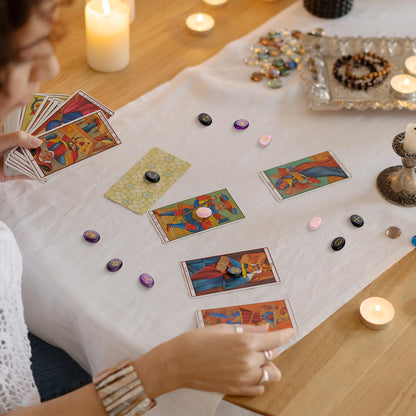 CrystalTears Amethyst Crystal Witches Rune Stones Healing Crystals Gemstone Engraved with Reiki Rune Symbol Natural Amethyst Stones Set for Witchcraft Reiki Healing Divination Meditation