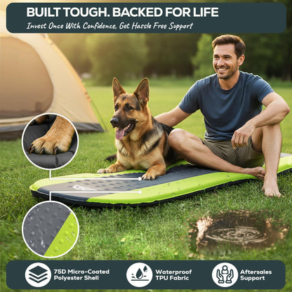 Gear Doctors Oxylus 4.3R-Value Insulated Foam Self Inflating Sleeping Pad Camping—Sleeping Pad Backpacking Air Mattress—Camping Mattress Self Inflating Camp Mat 4 Seasons Sleep Mat—Camp/Floor/Tent/Cot