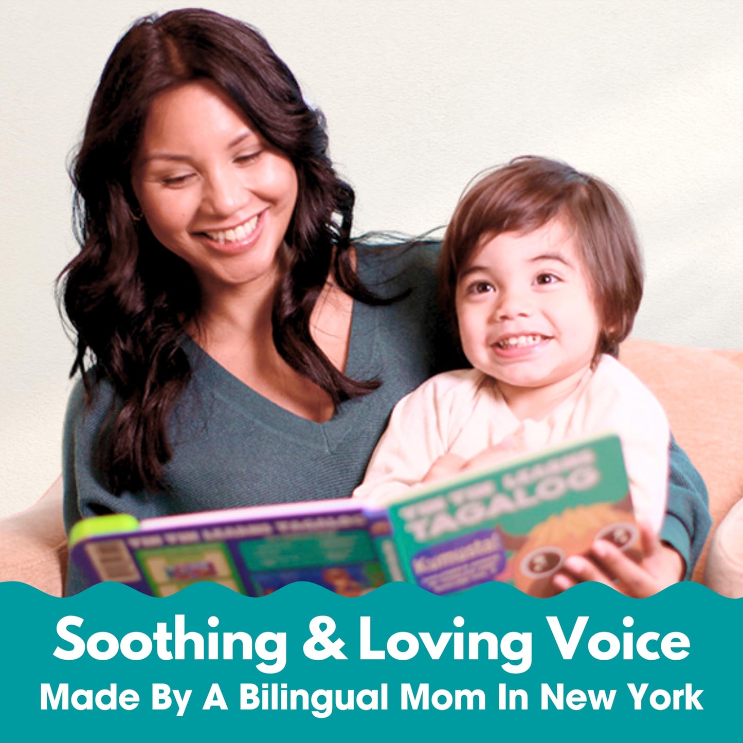 Tin Tin Learns Tagalog Vol. 3 — Interactive Sound Board Book for Toddlers 1-3, Bilingual English & Filipino Songs & Nursery Rhymes, Talking Musical Book, Musical Toy Gift for Babies & Kids