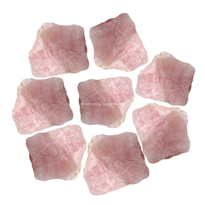 Amazing Gemstone Rose Quartz Raw Crystals and Healing Stones, Natural Rocks for Tumbling and DIY Raw Stones and Crystals (1 lb)