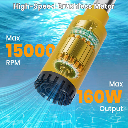 Cordless Stick Water Transfer Pump Compatible with Dewalt 21V Battery(No Battery),Portable Water Pump with 555 GPH & 29.53 FT Lift for Pool/Garden/Pond/RV/Boat/Basement/Rain Barrels Draining