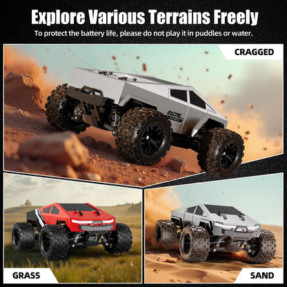 WayEee 1:18 Fast RC Car 40 KPH High Speed 4X4 Remote Control Monster Truck, All Terrain Vehicles Toy with 2 Batteries, 2.4GHz Remote Control, 2 PVC Shell Off-Road Pickup, Gift for Kids and Adults